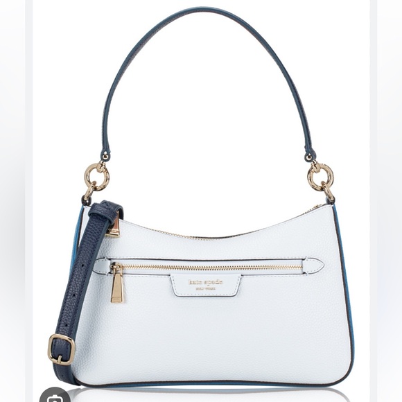 NWT KATE SPADE Hudson Colorblocked Leather Convertible Bag Stone Path Multi